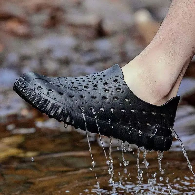 الرجال الصيف جديد باوتو الجوف خارج في الهواء الطلق الخوض حذاء للجنسين لينة وحيد عدم الانزلاق جولة تو الانزلاق على خفيفة الوزن شاطئ كهف صندل #4