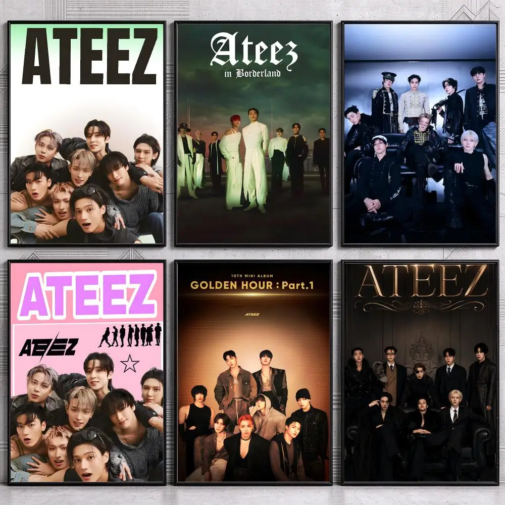 Popular Seoul Trending KPop Art Performance Wallart ATEEZ Poster Modern Wall Art Bedroom Living Room Print Unframed