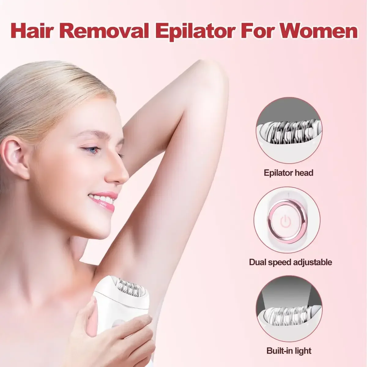 VGR Hair Remover Professional Epilator Electric Leg Body Underarms Hair Removal Tool Bikini 2 Speed Epilator for Women V-705