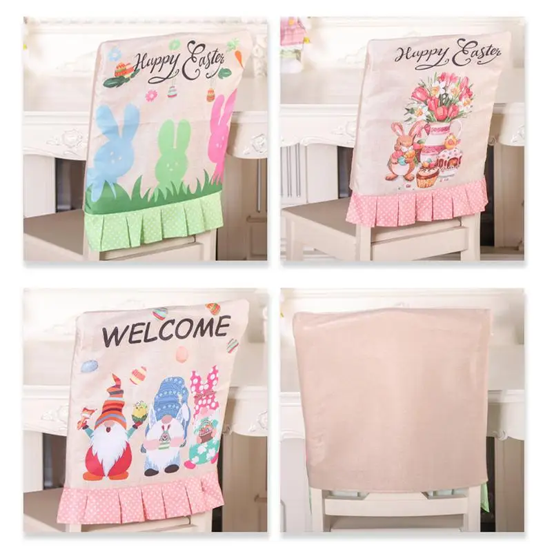 Easter Dining Chair Covers Spring Seat Sleeve Dining Chair Decoration Holiday Themed Decorations Slipcovers For Weddings