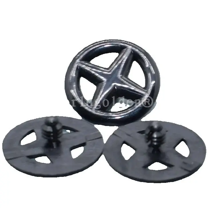 Worldgolden 100 Uds. Longitud del vástago del retenedor del aislamiento del capó: 9,5mm Diámetro del vástago: 6mm para Nissan 65832-F5000, 65846-30F00