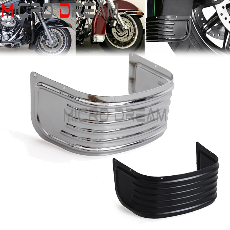 

For Harley Touring 2014-2017 Road King Ultra Limited Electra Tri Glide Motorcycle Front Fender Trim Mudguard Skirt Black/Sliver