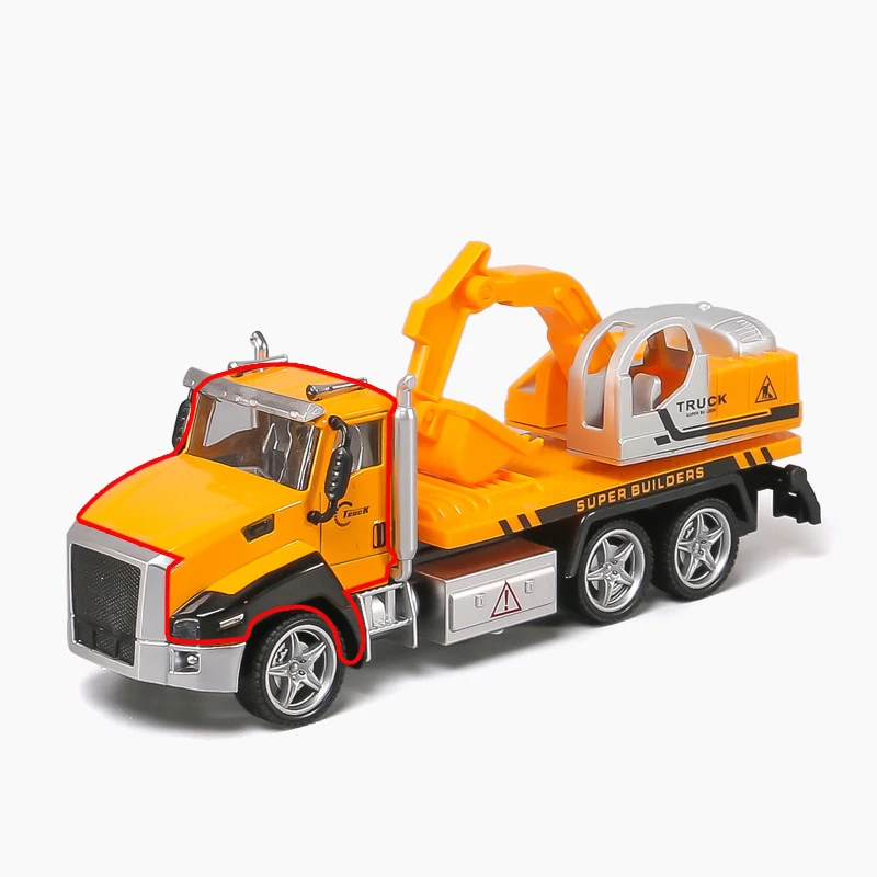 1:42 Toys Alloy Car Engineering Vehicle Model Excavation Mixer Diecast Kids Children Gift Collection Simulation Toys For Boys