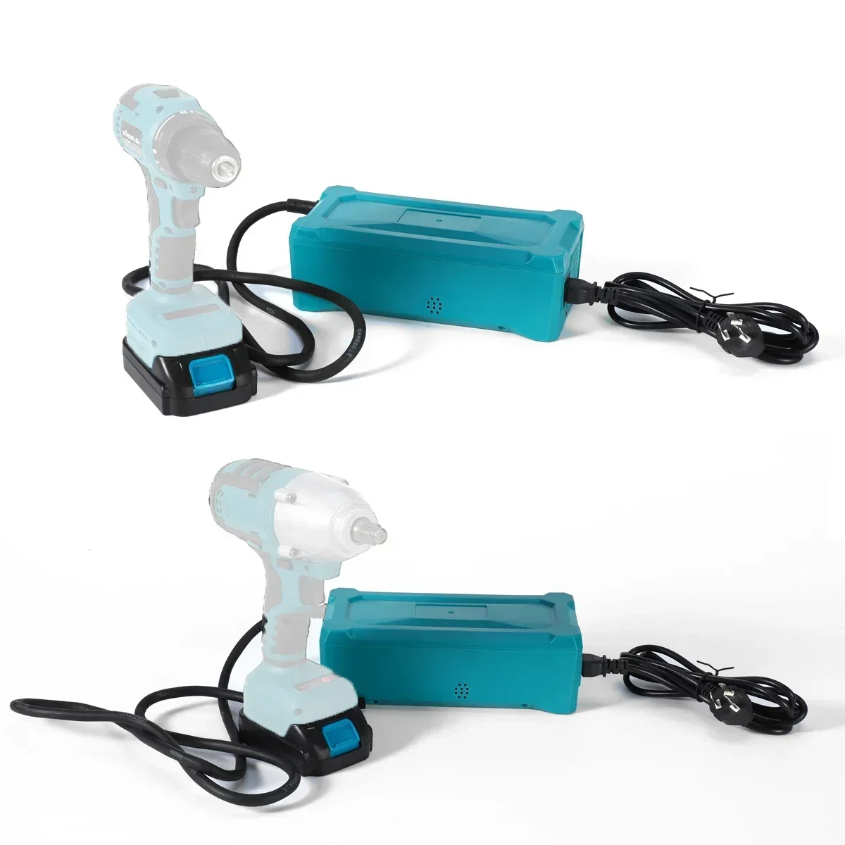 WOBERICH 1100W AC 220V DC 18V 20V Adaptor Konverter Catu Daya untuk Alat Baterai Lithium Kompatibel untuk Makita 18V