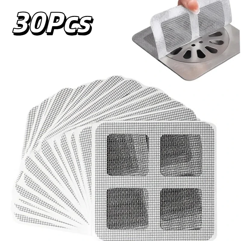 30Pcs Bathroom Sink Drain Strainer Hair Catcher Anti-Clog Dr