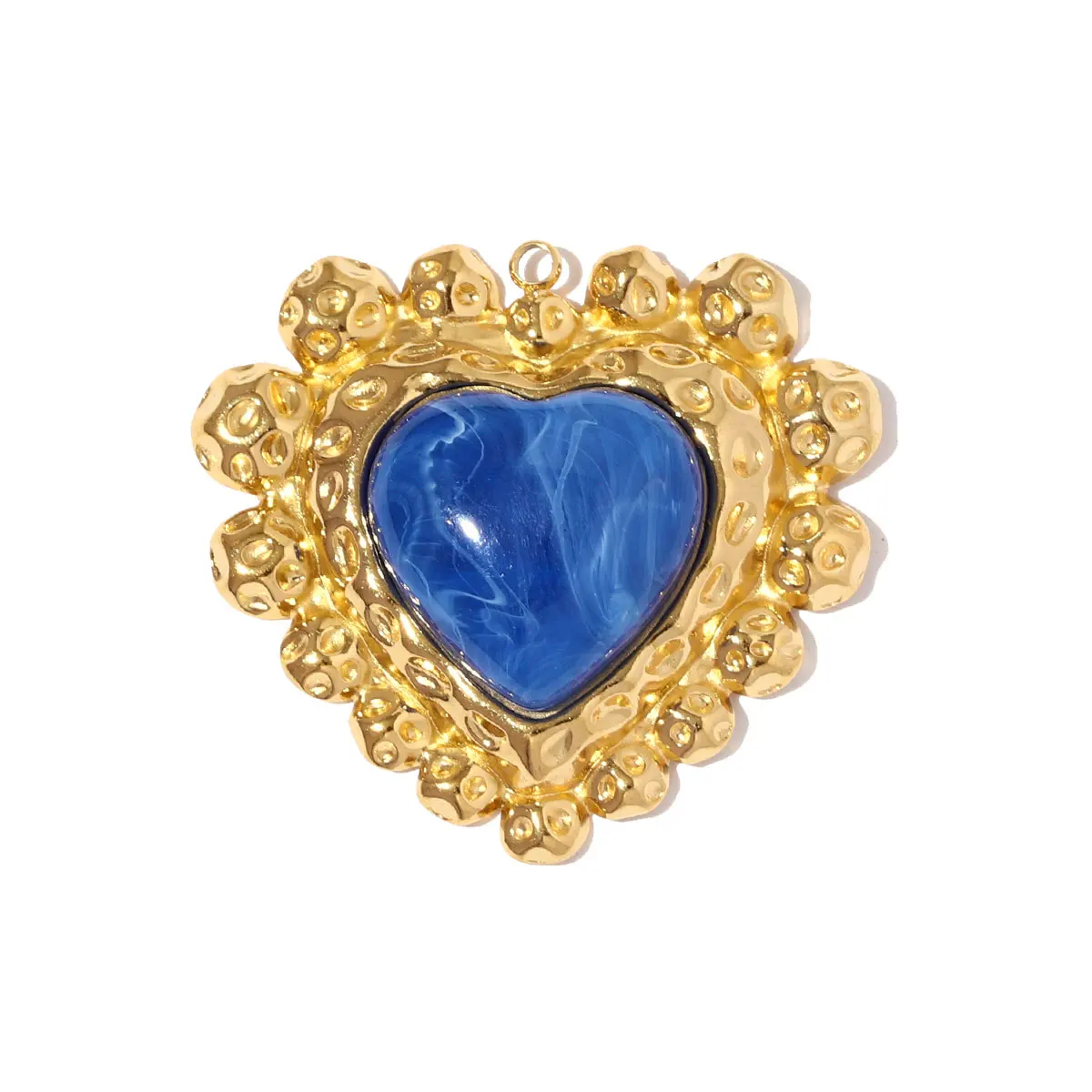 

3Pcs/Lot Stainless Steel Two Tone Charms Enamel Heart Pendant DIY Charms Women Fashion Jewelry Wholesale