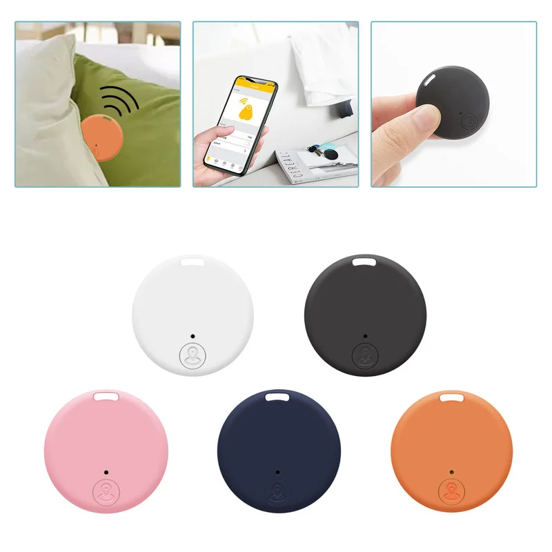 Mini GPS Trackers Round Anti-loss Tracking Device for Old Men Kid Pet Bluetooth 5.0 Mobile Key Tracking Smart Cat Dog Locator