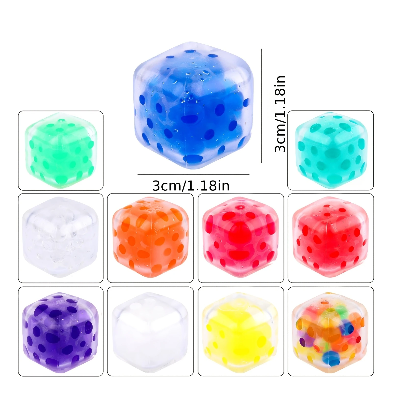 4pcs Bulk Pack Colorful Cute Stress Balls, Soft Slow Rising Squishy Squeeze Toy for Stress Relief, Easter Basket Stuffers Birthday Party Favors Classroom Rewards (Random) - view 4