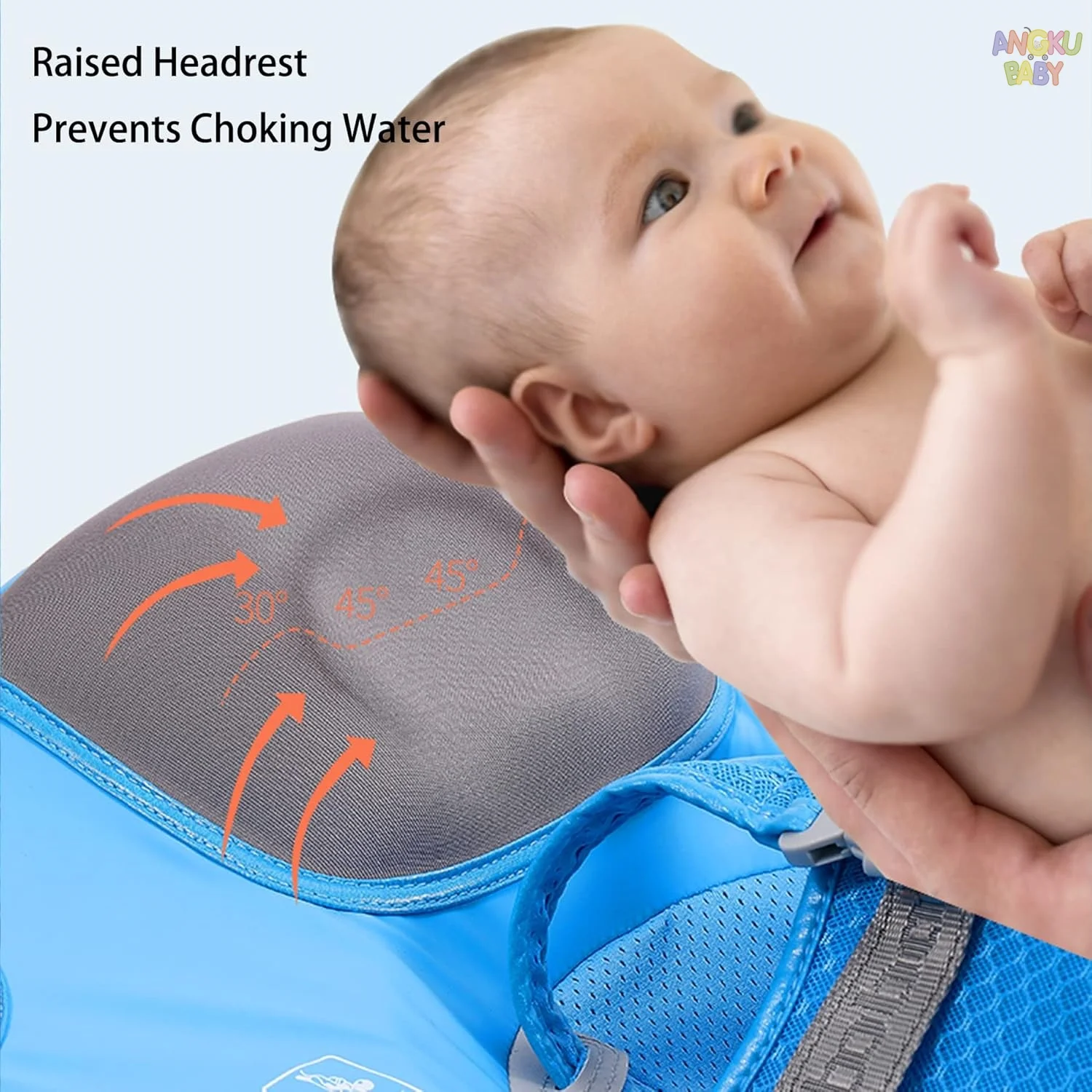 Nicht aufblasbare Babyschwimmer mit Rückwand für 3–24 Monate, verstellbare Poolschwimmer für Kinder, weicher Schwimmbecken für Kleinkinder mit Baldachin