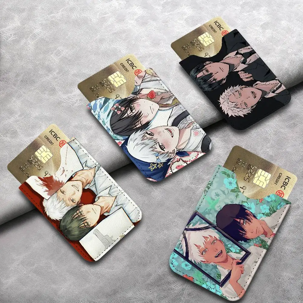 The Summer Hikaru Died Anime Ultra Slim Men Leather Mini Wallet Lightweight Credit Bus ID Card Holder Case Daily Business Use