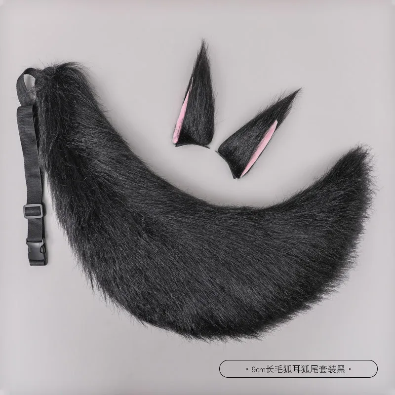 Neues Damen-Stirnband mit Kamel-, Schwarzen-, Tier-, Fuchs- und Plüschohren, Plüschschwanz, Cosplay, Lolita, Niedliche Tropfen-Haarspange, Schwanz-Requisiten, Accessoires – Detail 19
