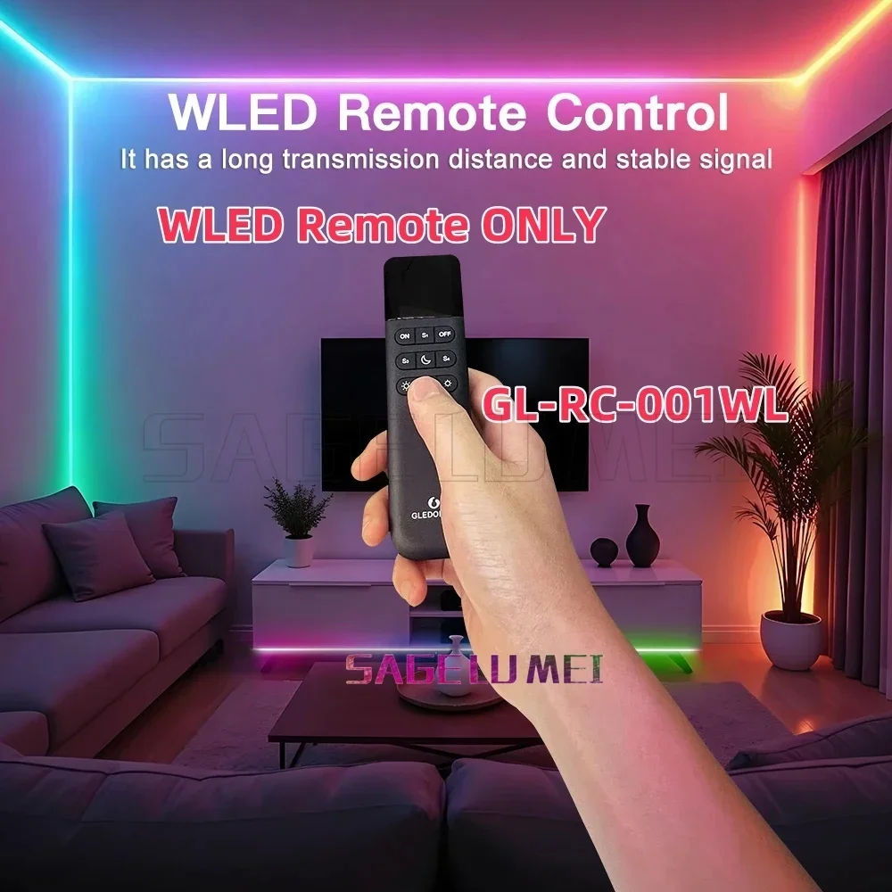 وحدة تحكم GLEDOPTO Elite ESP32 WLED سلكية إيثرنت صوت تفاعلي توفير الطاقة مرحل 20A مصهر ديناميكي RGBIC WS2811 WS2812 SK6812