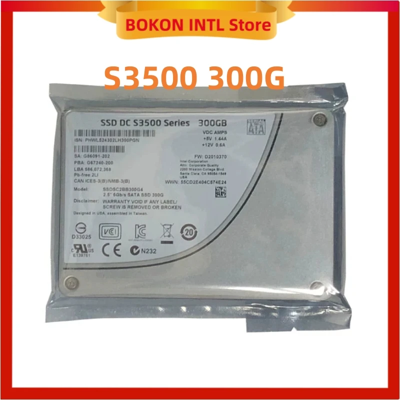 Disque Dur SSD pour INnicknglass, Série S3500, 800 Go, 480 Go, 300 Go, 5300 Go, 80 Go, 240 Go, 6 go, SATA SSDSC2BB800G4, 2.5 Pouces