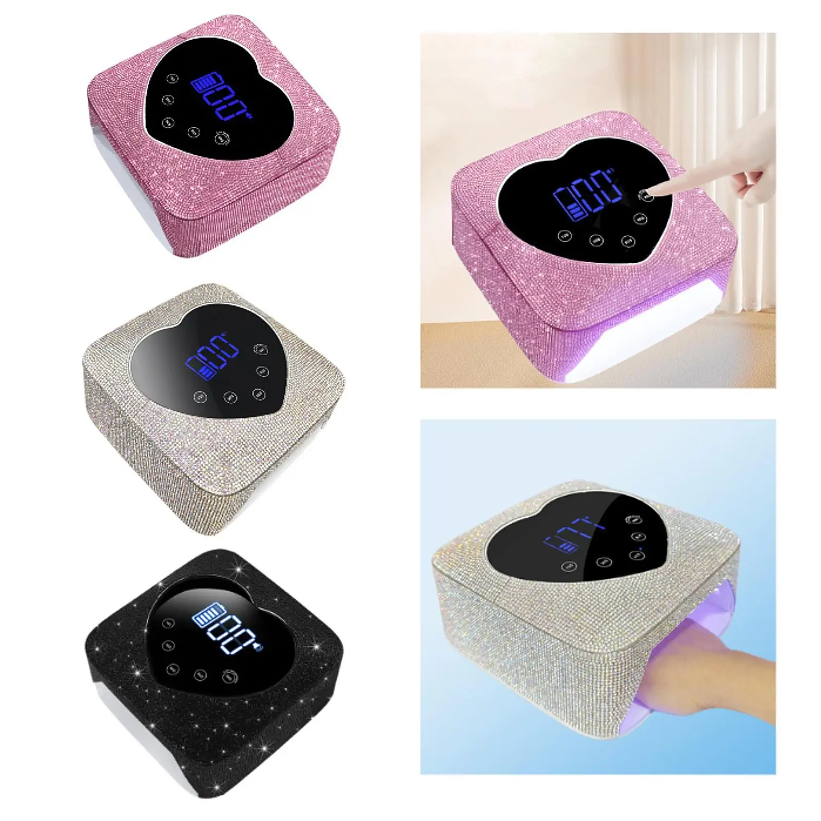 Nail Arm Rest with LED Nail Lamp Electric Nail Dryer Machine for Fingernails