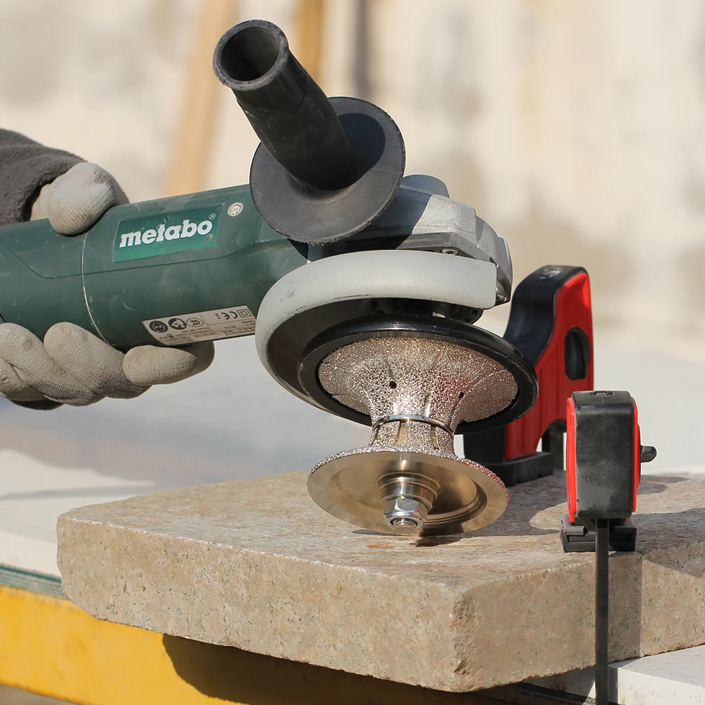 

TLF Full Bullnose V50 Vacuum Brazed Granite Router Bit Profile Wheel With M14 or 5/8-11 Thread