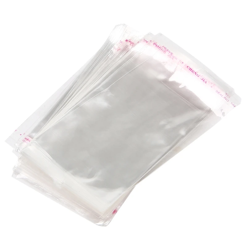 200 Clear Self Adhesive 7Cm X 13Cm Peel And Seal Plastic Bags For Small Objects, Jewellery, Arts And Crafts Display Packaging