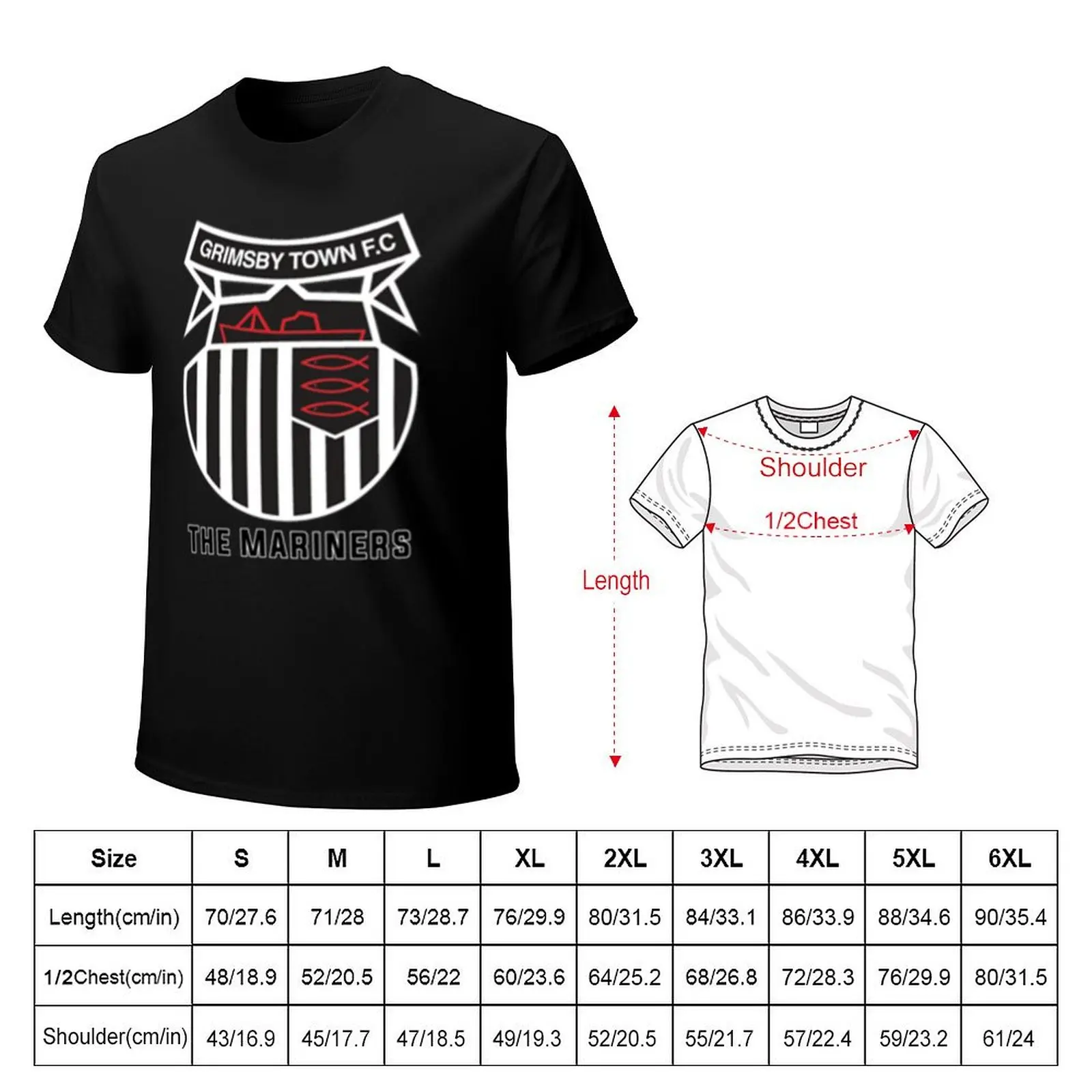 Grimsby Town [the mariners] T-Shirt rapper graphic tees kawaii clothes vintage clothes quick-drying Short sleeve tee men