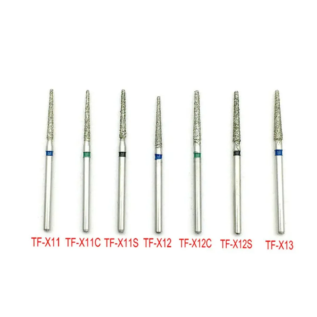 5pcs/kit Dentals Diamond Burs Drills Polishing Whitening Product for High Speed Handpiece TF Series Dental Burs