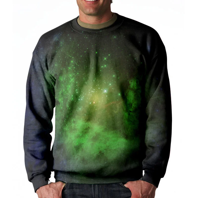 

Fashion Starry Sky Graphics Sweatshirt Spring Autumn Long Sleeve Crew Neck Colorful 3D Printed Hoodies Trend Casual Pullovers