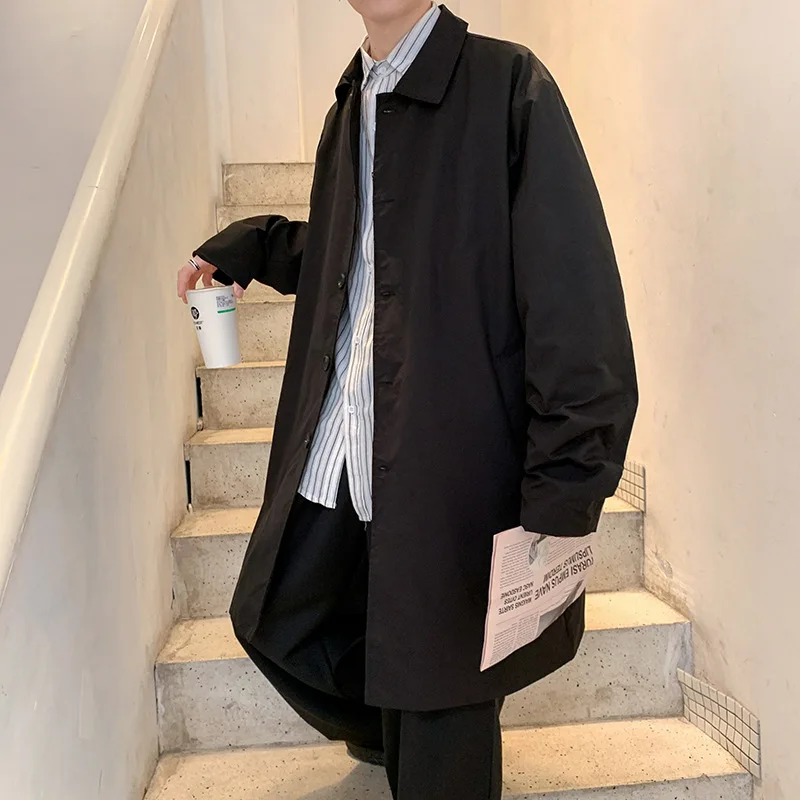 

Trench Winter Coat Mens Leather Slim Carnivals Classical Middle Aged Waterproof Explosion Trendy German Quilted Apricot Decorate