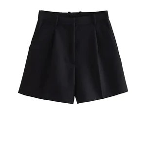 Women's Traf-Bear, side pockets, front darts, high waist, zipper fly, women's short pants, fashion 10 Main Sales Women's Bermuda - №6