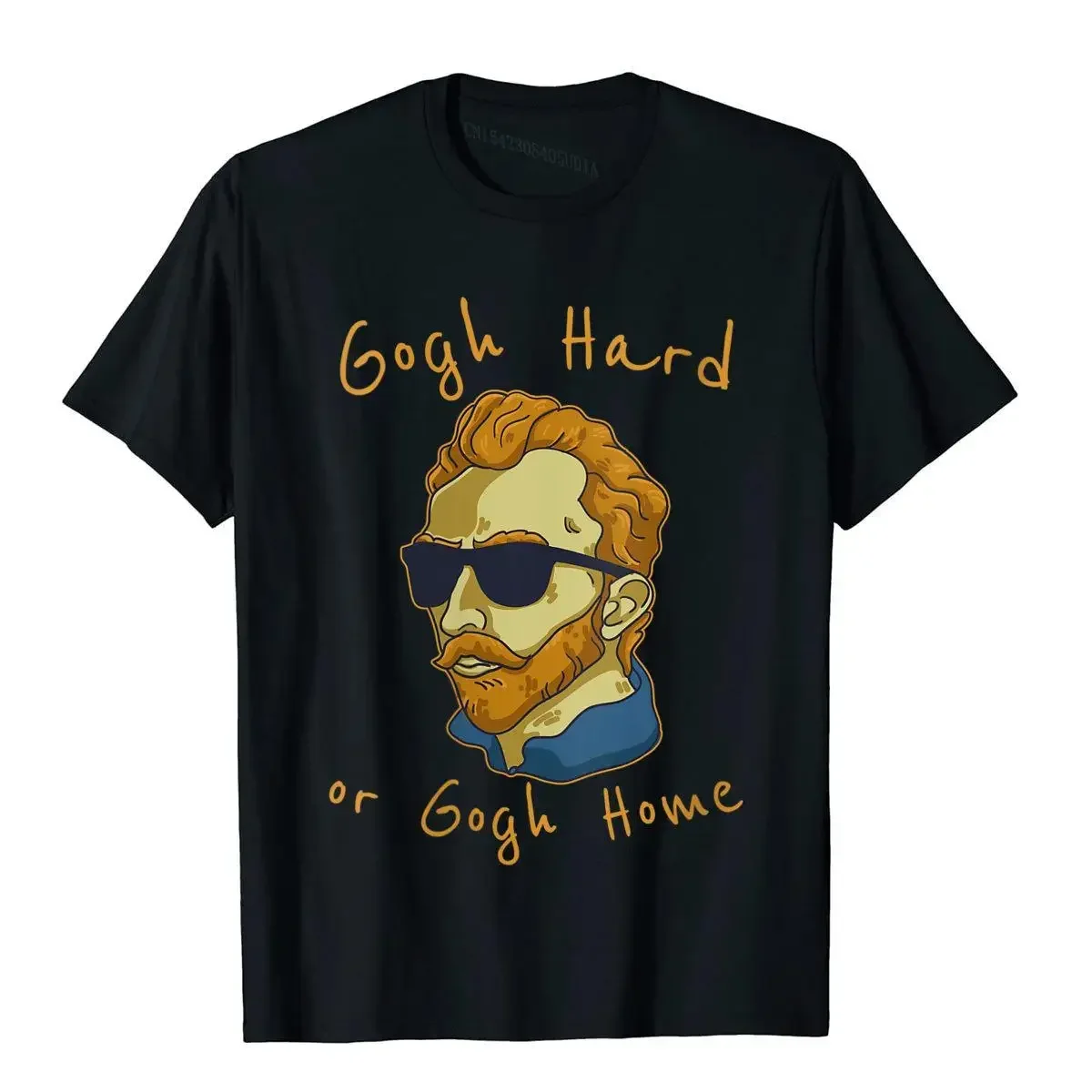 Tops Tees Fitnes Vincent Van Gogh Hard Or Go Home Artist Humor Pun Crewneck T-Shirt Normal Informal Funny Cotton Mens cartoon