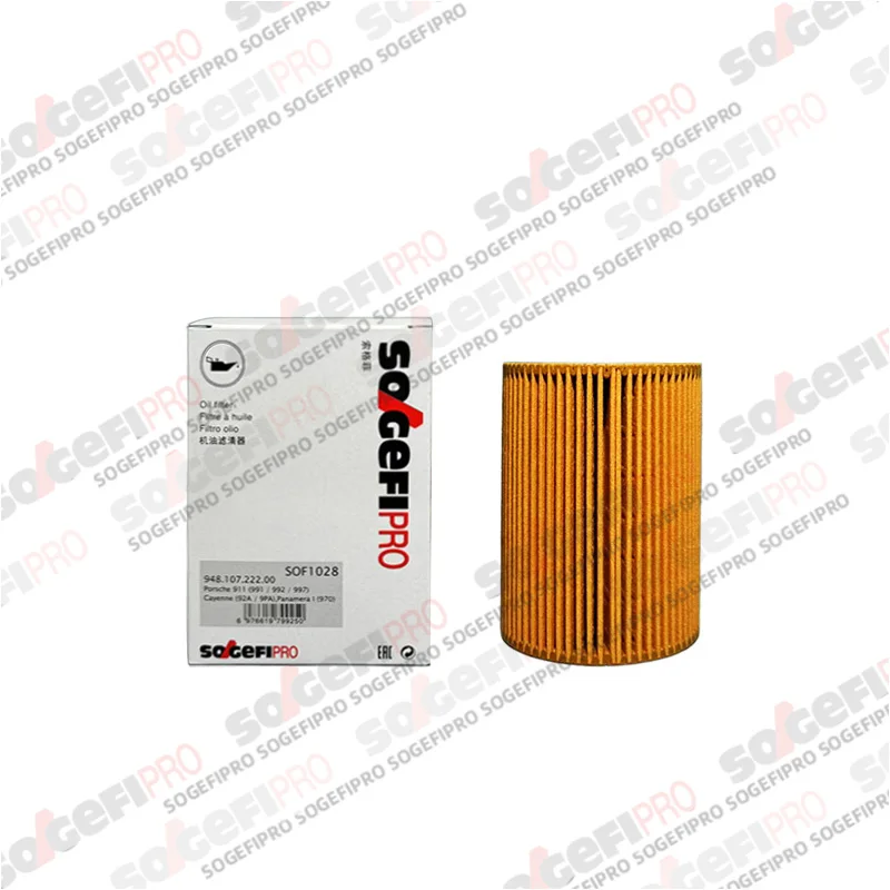 

For 911 2011-2024 Cayenne 2007- 3.6L 4.8L Macan 2014-2018 3.0 3.6 Panamera 2010-2016 3.0 3.6 4.8 SOGEFIPRO Oil Filter SOF1028