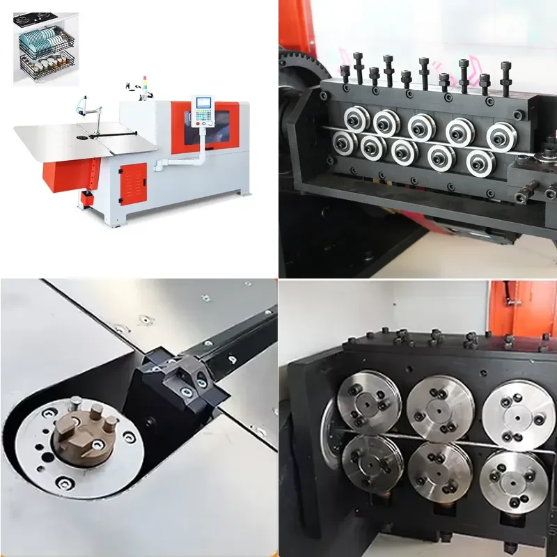2-8mm Automatic CNC Steel Wire Bender 3D Wire Bending Machine for Stainless Steel Aluminum Includes Straightening Cutting