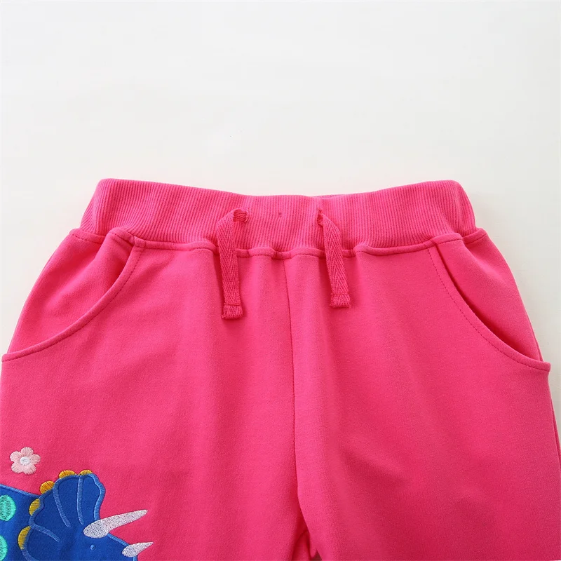 الفوشيه 2-7T جديد وصول الديناصورات الفتيات Sweatpants الخريف بناطيل أطفال موضة السراويل الطويلة الاطفال كامل طول السراويل