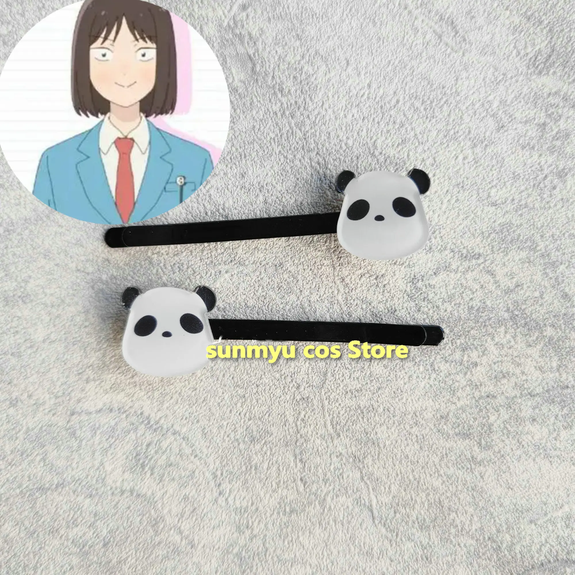 Skip and Loafer Iwamura Mitsumi Cosplay Accessory Panda Hairpins