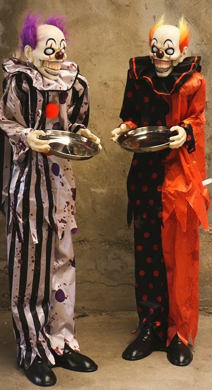 Factory Direct 20.26 million Halloween Props Electric Induction Clown Witch Butler Standing Pumpkin Monster Mall Bar Haunted