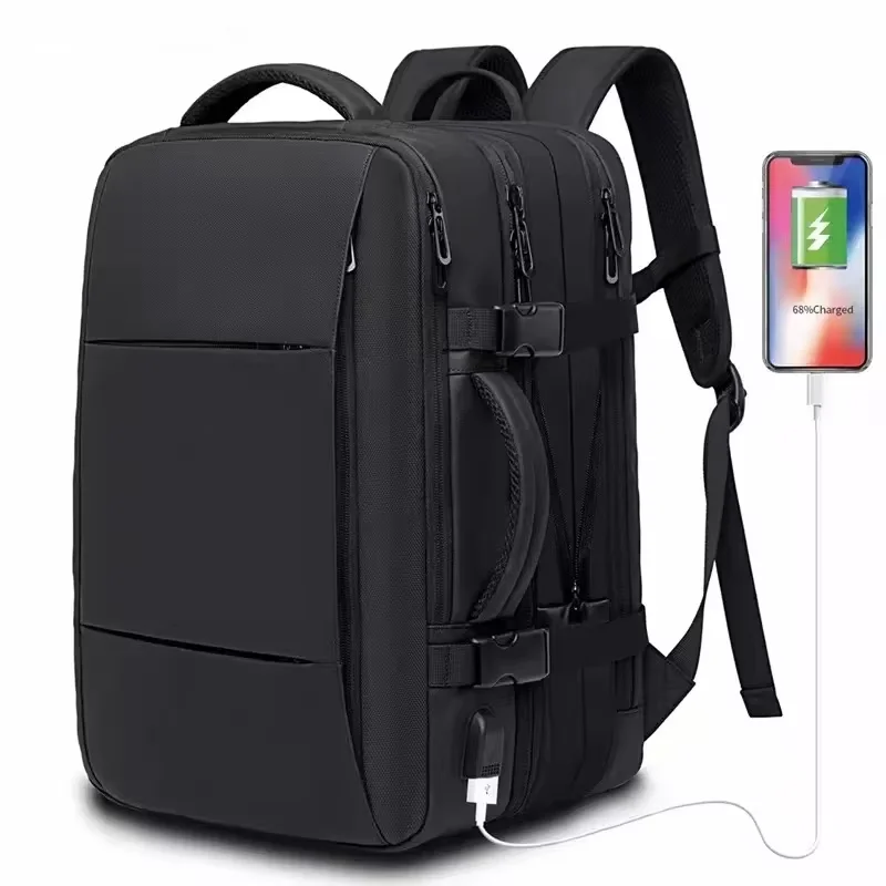 Travel Backpack Women's Large Capacity Waterproof Anti-Theft Casual Backpack with Luggage Straps and USB Charging Port Backpack