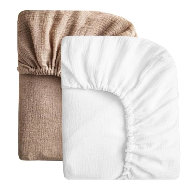 2pcsまたは3pcsセット快適なベビーフィットシートバシネット、ソフト＆通気性のあるコットンベビーベッドマットレススリーブプロテクター4xbc