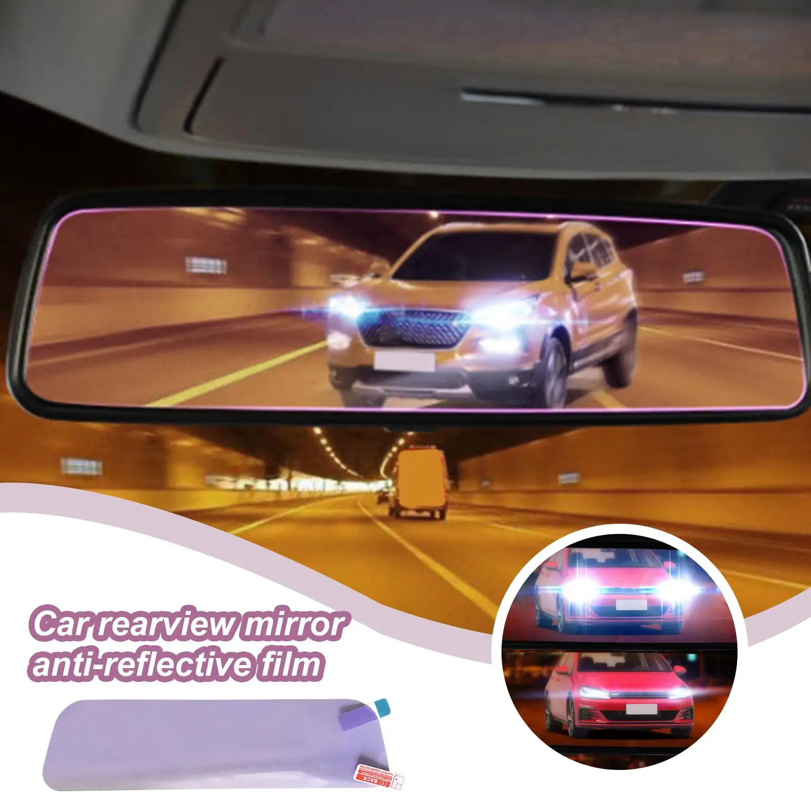 

Car Rearview Mirror Anti Glare Film Vehicle Rearview Reflective-proof Protector Protective Vehicle Rear View Film for Safe