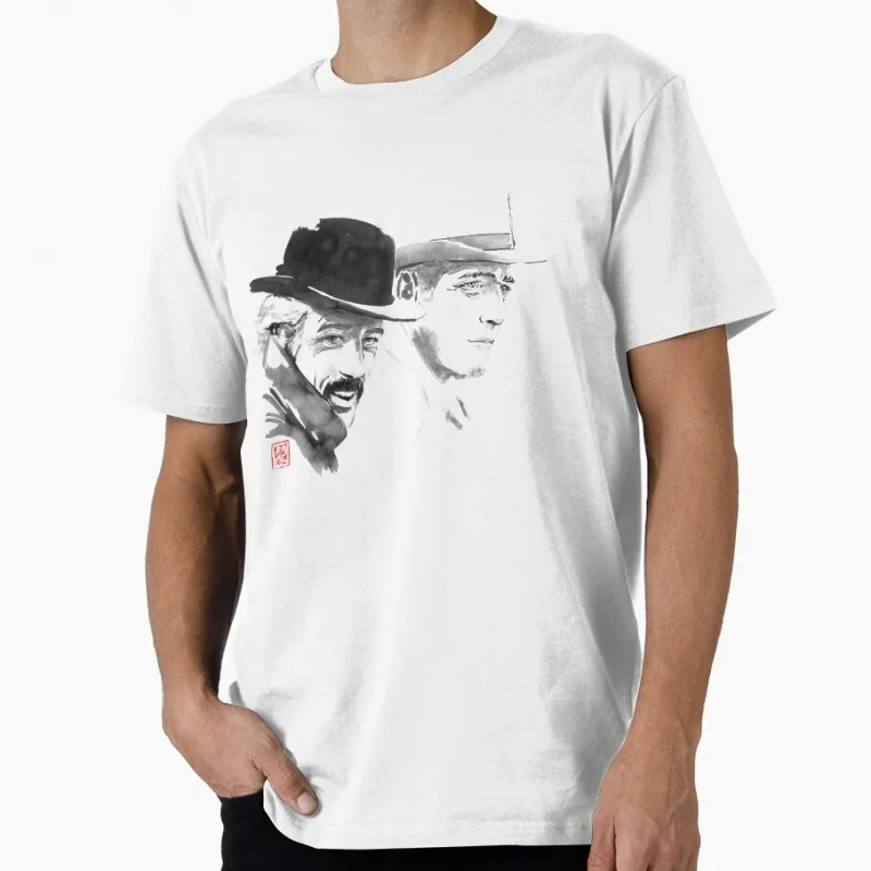 

butch cassidy and the sundance Once Upon a Time in the West 1968 western movie Vintage cowboy film gift t shirt Large size Tops