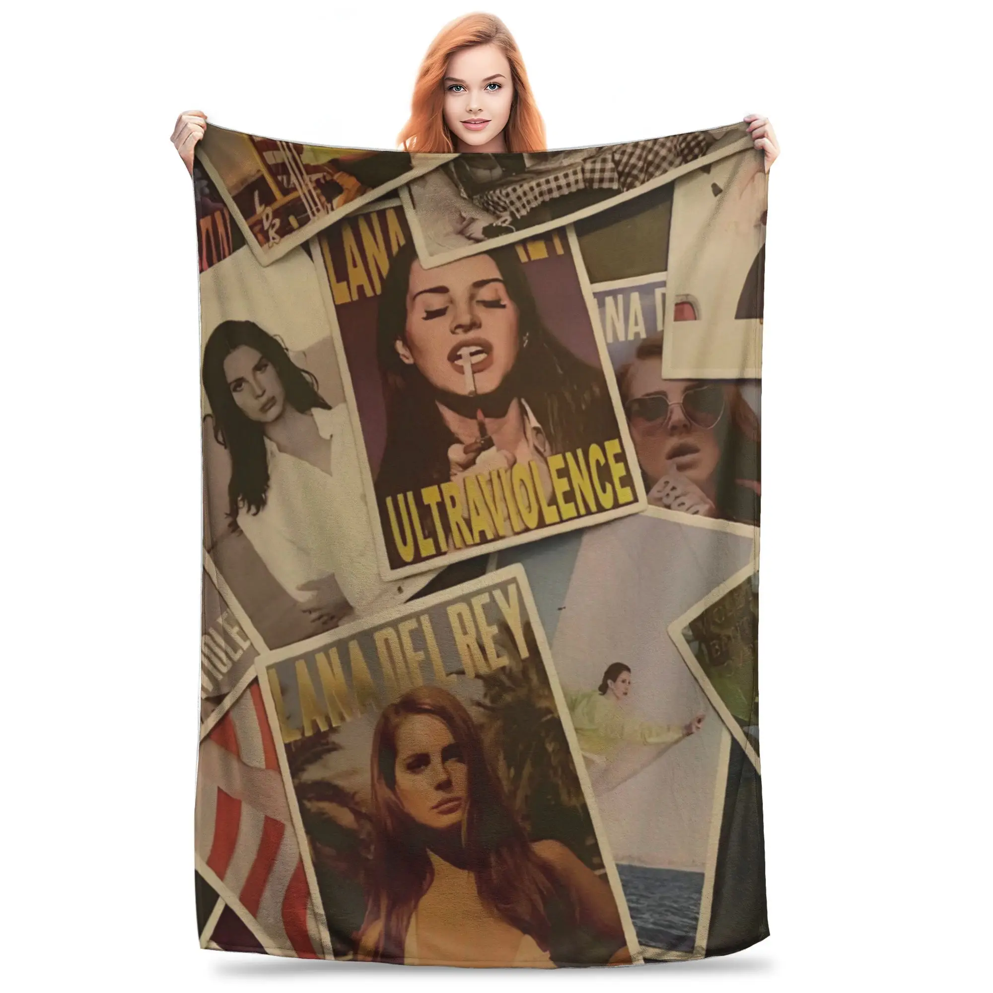 

Одеяла American Singer Lana Del Rey, фланелевое музыкальное фланелевое потрясающее дышащее одеяло для дома, весна/осень,