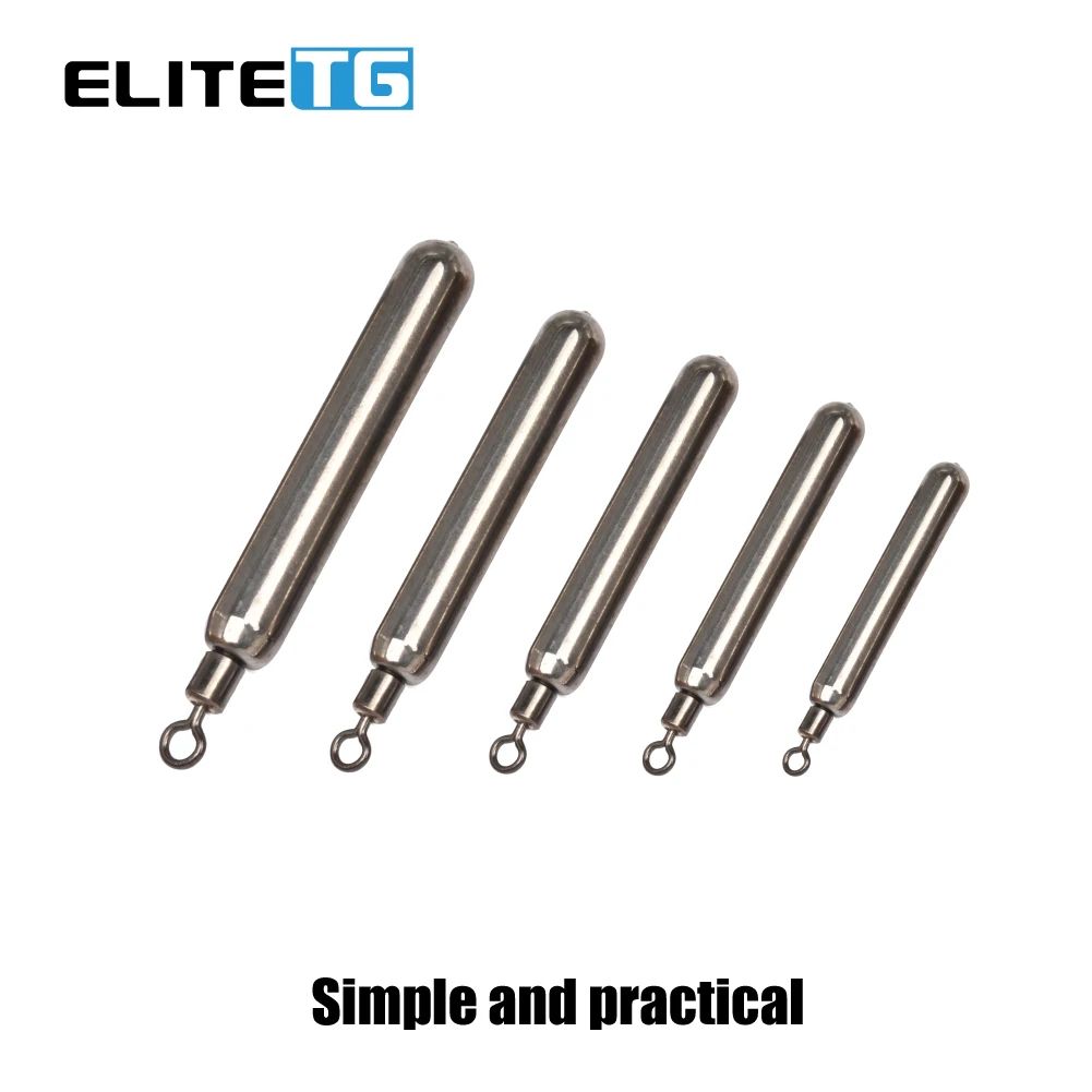 10 Pack Free Rig Skinny Drop Shot Weights,Raindrop Free Rig Fishing Tungsten Sinkers kit for Drop Shot Rig
