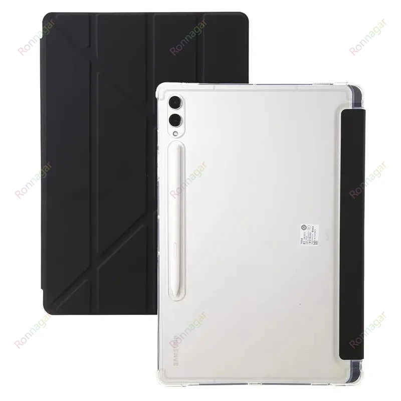 Para samsung galaxy tab a11 11 ''s11 2025 caso para s10 s9 s8 s7 plus 12.4 Polegada 11 polegada com suporte de caneta ângulo múltiplo volta clara