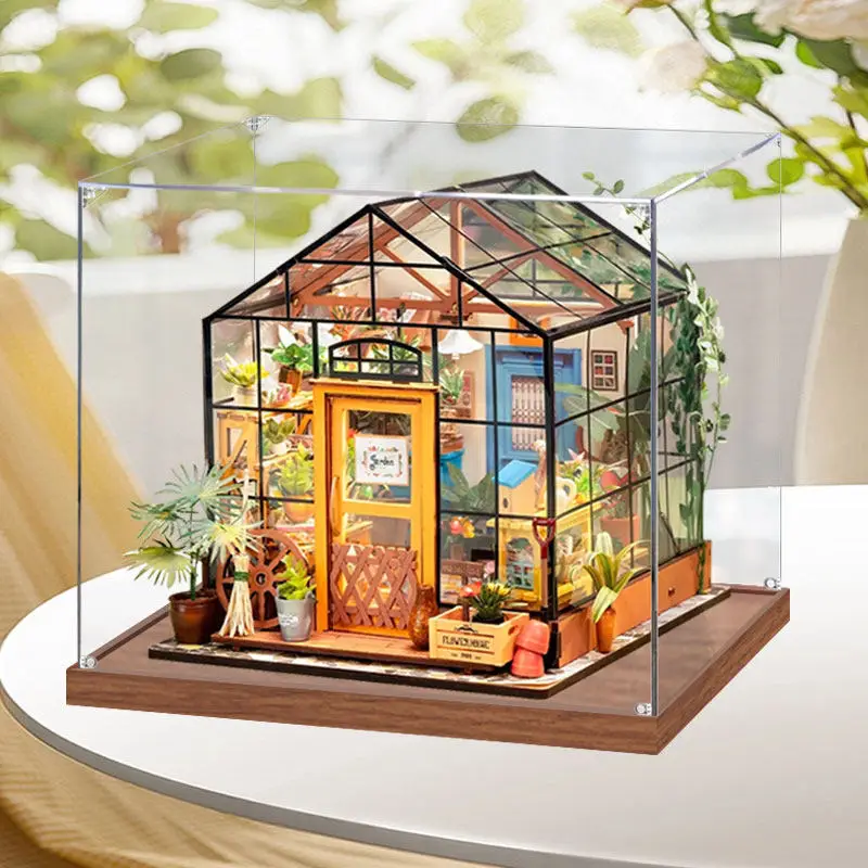 New Applicable To Rolife If Lekashi Flower House DIY Handicraft Cabin Acrylic Display Box (excluding building blocks set)