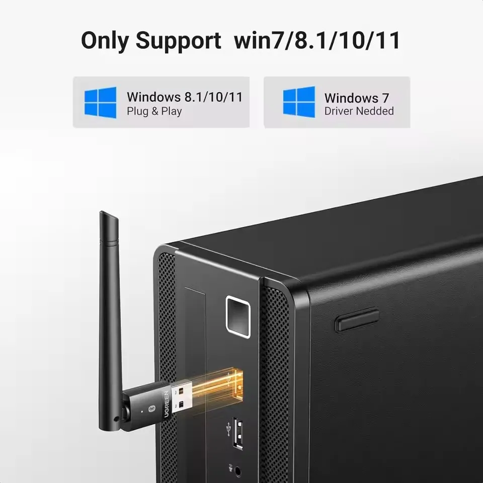 Wireless UGREEN Bluetooth 5.4 Adapter PC Long Range USB Bluetooth Dongle (BR+EDR+BLE) Wireless Transfer for Bluetooth Keyboard