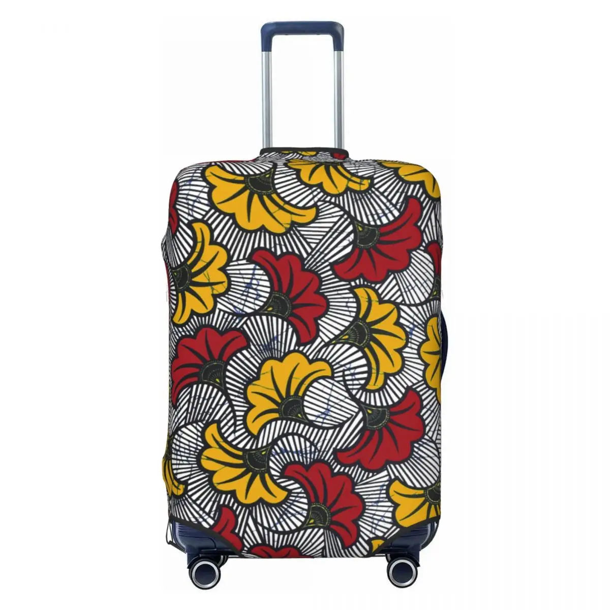 

Custom Geometric African Ethnic Tribal Ankara Pattern Luggage Cover Protector Funny Travel Suitcase Covers for 18-32 Inch