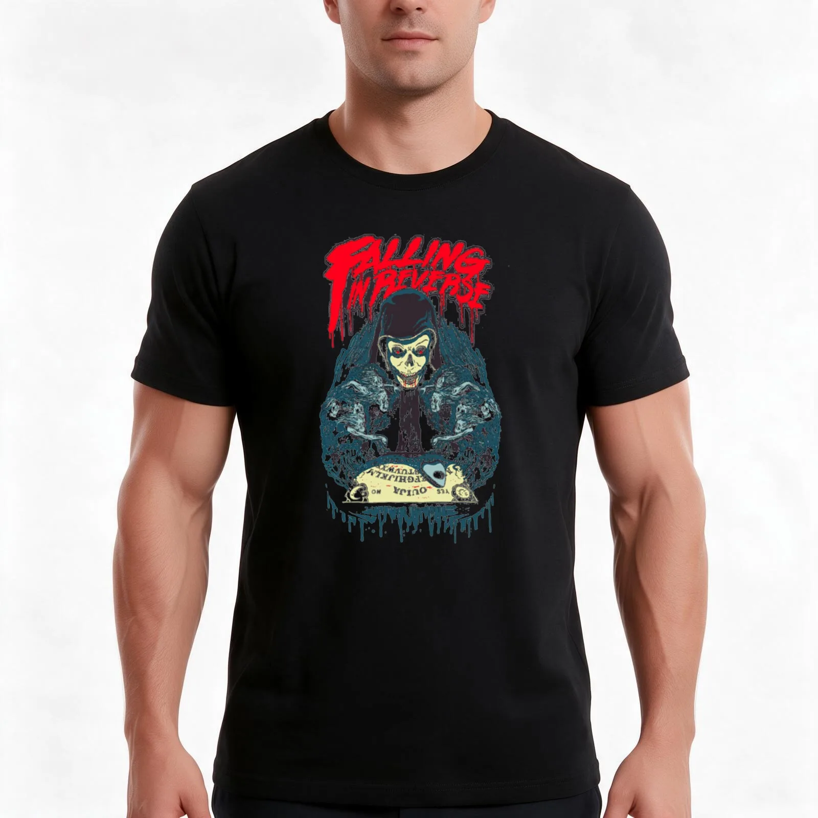Falling In Reverse play musics falling in reverse drugs lyrics gift for fans and lovers T-Shirt Summer Casual Cotton Tee