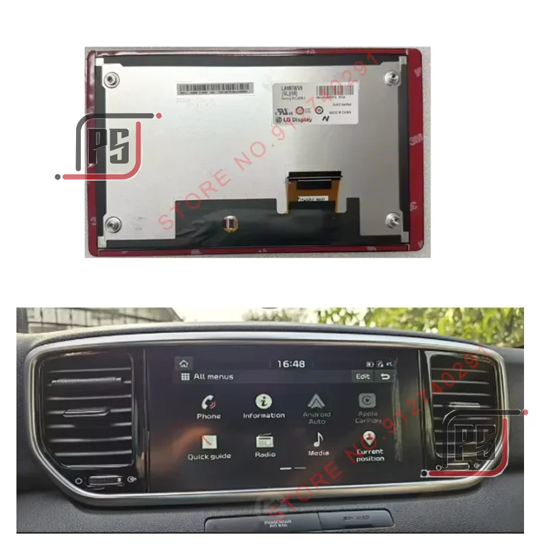 For  SANTA FE 2019 2020 Car GPS Navigation Radio LCD Screen Display Part Number 96560-S2301UAY 96560S2301UAY 96560S2301