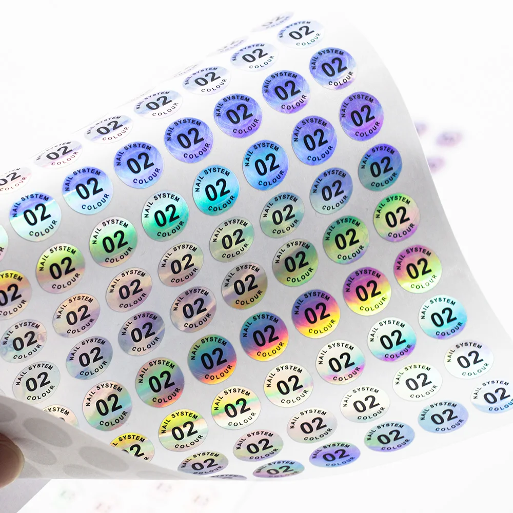 Customized adhesive  cosmetic logo packaging label  holographic laser bottle waterproof stickers