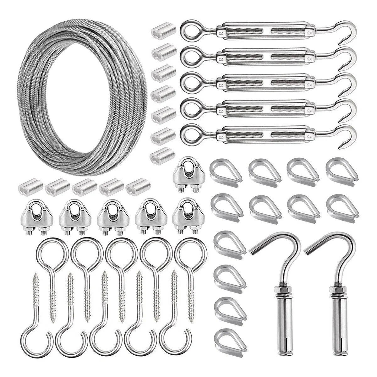 

Turnbuckles for Cables Wire Trellis Kit, Wire Rope Kit for Wire Curtain Hanging System,String Light Hanging Kit