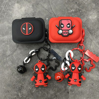 Cartoon Marvel Deadpool Earphone Case For Nothing Ear (A) Silicone Wireless Earbuds Charging Box Protector Cover With Keychain