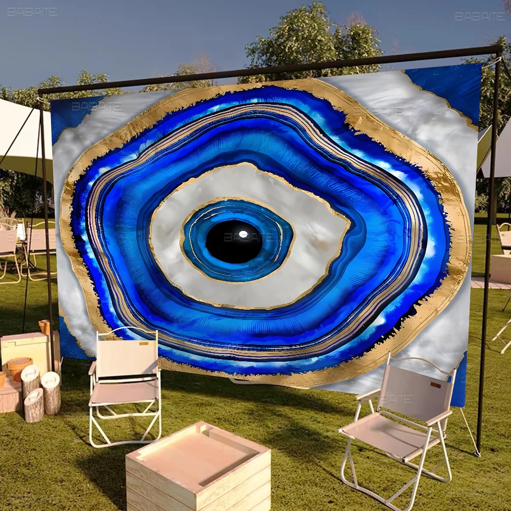 Nazar Evil Eye Tree Of Life Large Size Flags Printing Patterns Interesting Birthday Party Decorations Banner