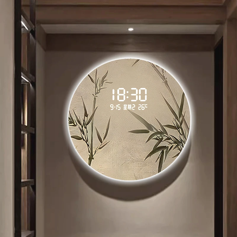 2025 New Model Entrance LED Wall Lamp, Round Wall Lamp, Dining Room, Living Room, Electronic Clock, Entrance Hall, Tea Room