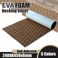 2400X450X6mm EVA Foam Luxury Decking Sheet Anti-Skid Boat Deck Self-Adhesive Yacht Flooring Pad Anti-fatigue Mat Diamond Shapes