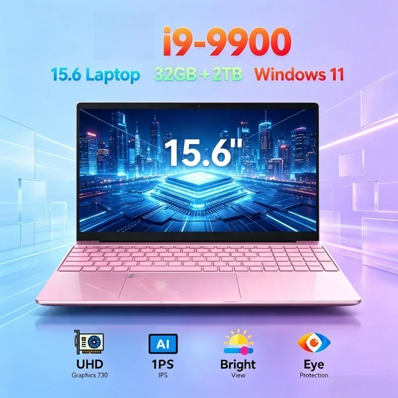 Intel I9-9900 Thin Light Laptop 15.6'' 120Hz Display Windows 11 32GB RAM 1TB/2TB SSD 5000mAh Portable Notebook For Office Work